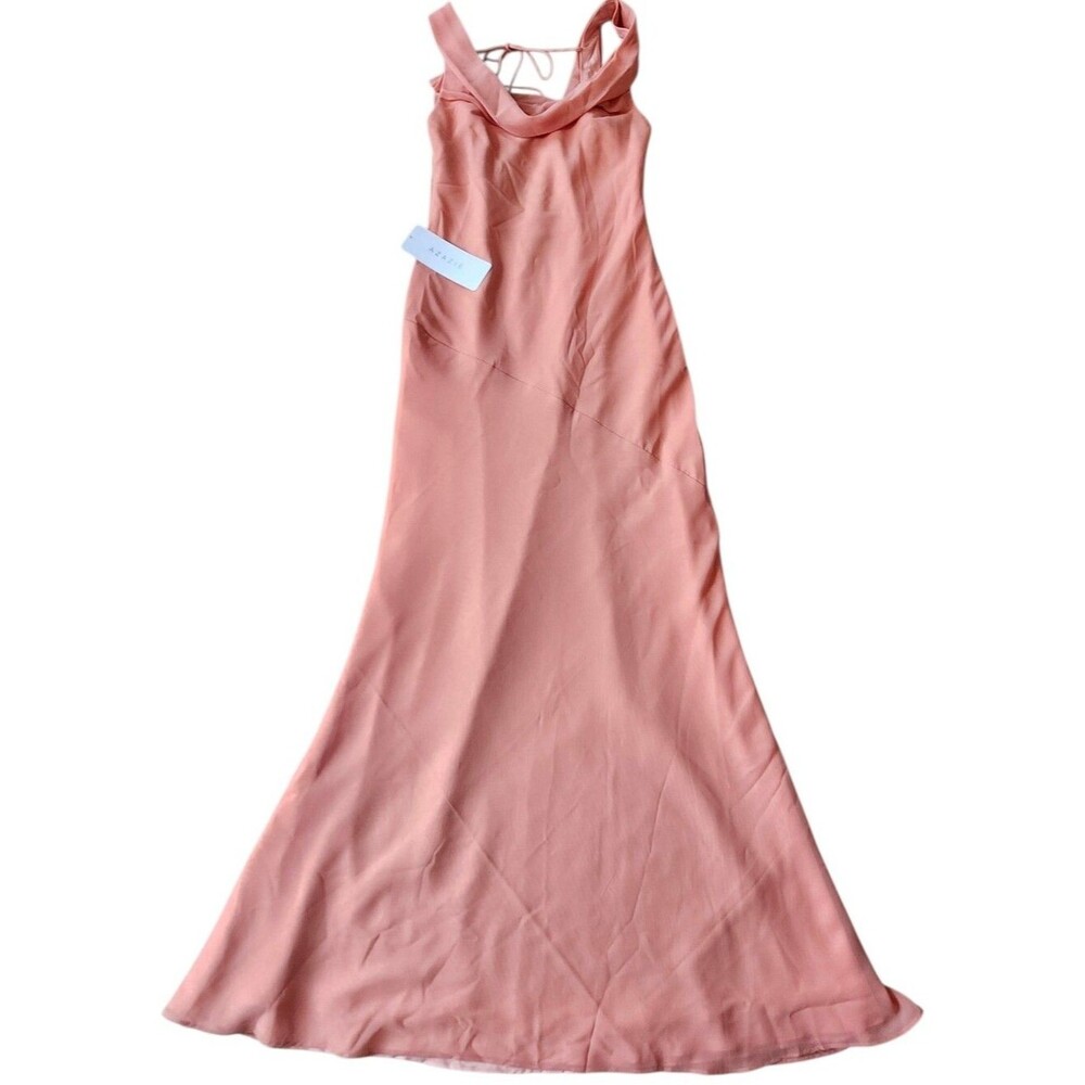 Azazie Rylina Bridesmaid Dress Sunset Orange - NWT - Size A0 (US 0)